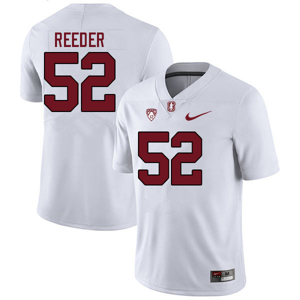 Men #52 Duke Reeder Stanford Cardinal College Football Jerseys Sale-White